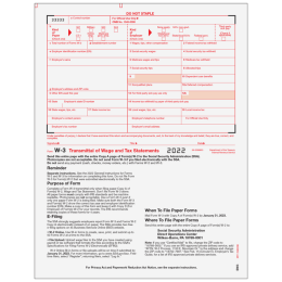 Foundation Software > Year-End Tax Forms > W-2 Forms - Transmittal Forms